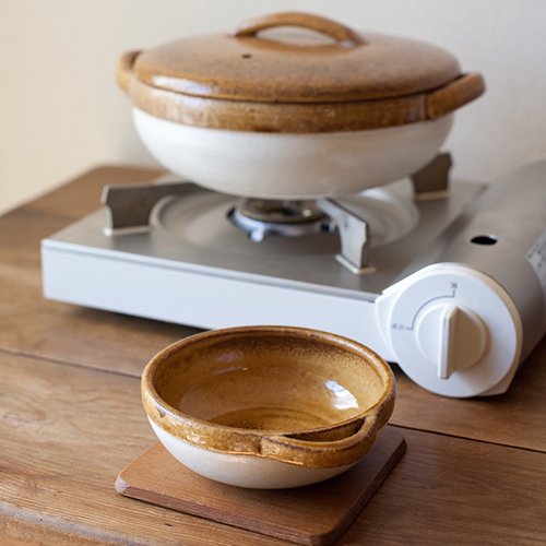 カセロラ オーブン とんすい cacerola bowl white&yellow