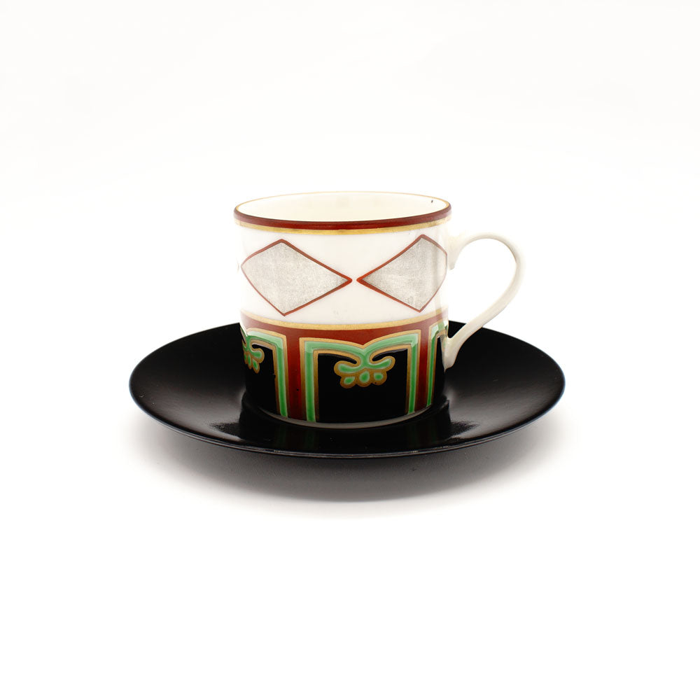 色絵金彩 銀彩 コーヒー碗皿