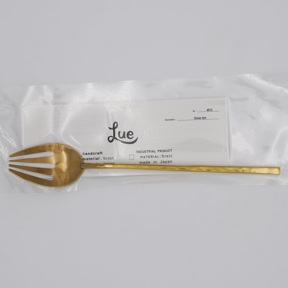Lue 手作り真鍮 菊池流架 四つ葉フォーク