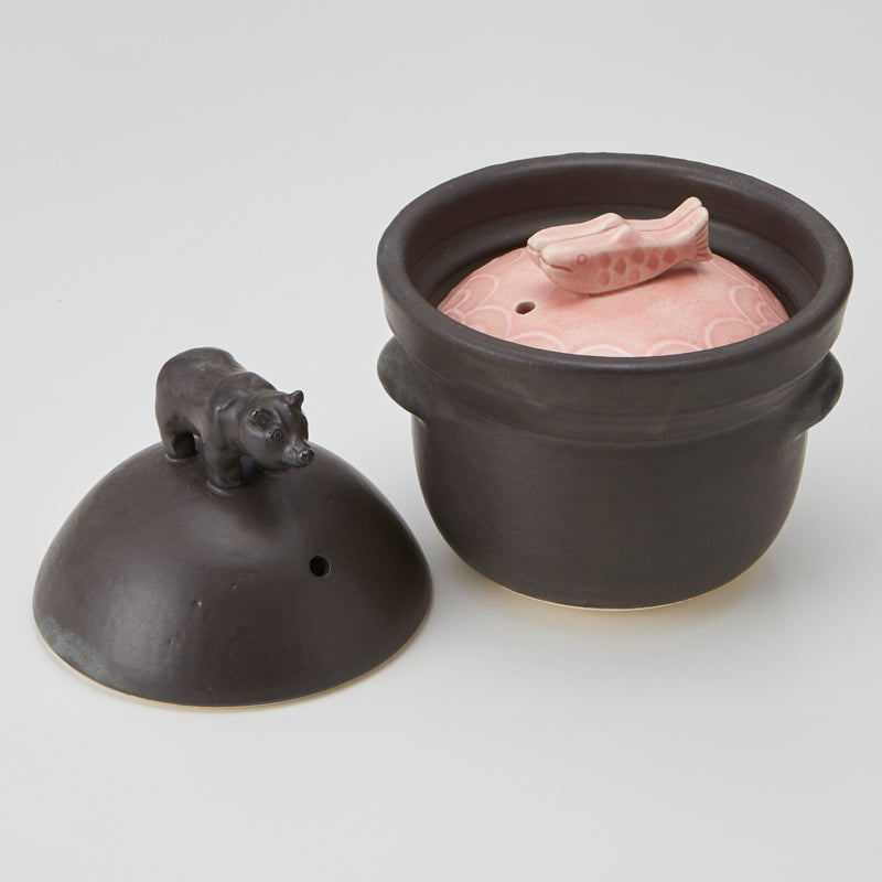 カーモス クマご飯鍋 KAMMOS bear handle ceramic stew pot