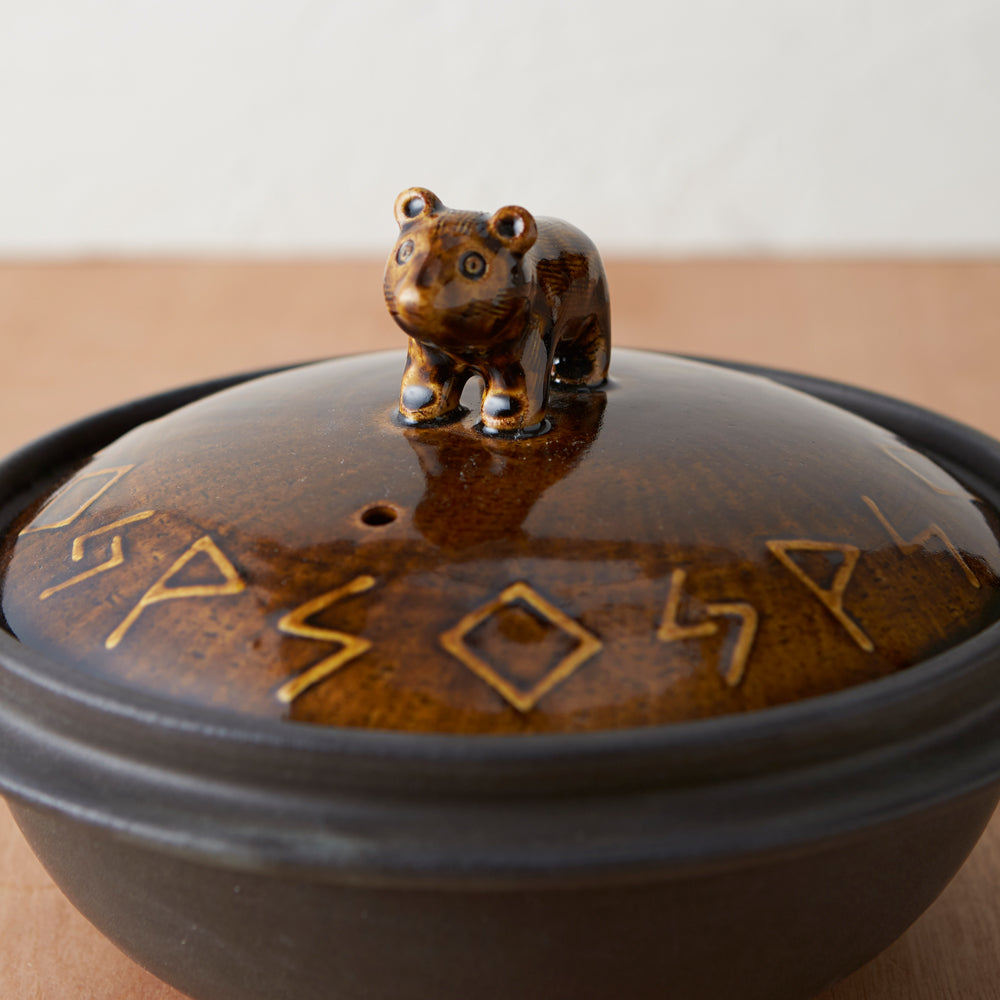 カーモス KAMMOS クマ土鍋 bear handle stew pot
