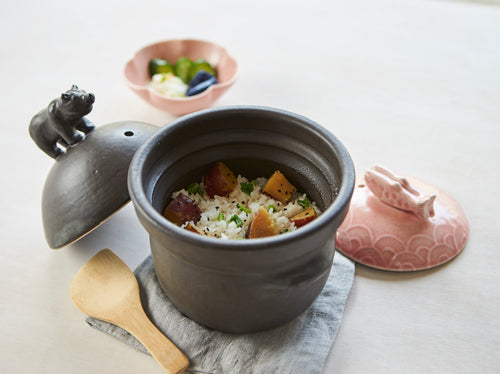 カーモス クマご飯鍋 KAMMOS bear handle ceramic stew pot
