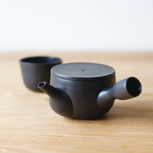 茶樹　急須　chanoki tea pot gray