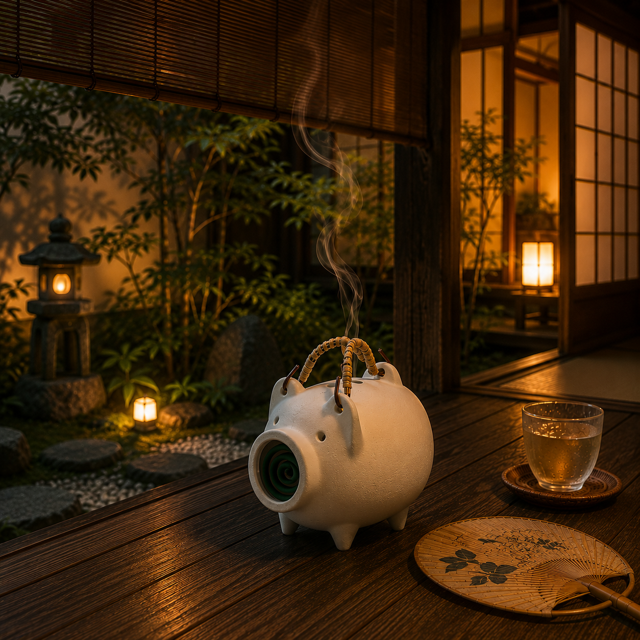 蚊やりブタ　小   / Mosquito Coil Holder Pig / 羚羊道具店 蚊香豬