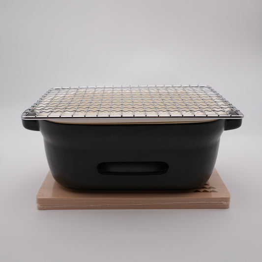 KamoshikCharcoal Grill Tabletop Smokeless Water-Based Indoor BBQ Grill Compact Japanese Grill Set