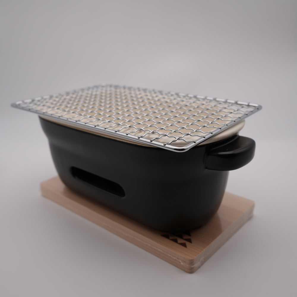 KamoshikCharcoal Grill Tabletop Smokeless Water-Based Indoor BBQ Grill Compact Japanese Grill Set