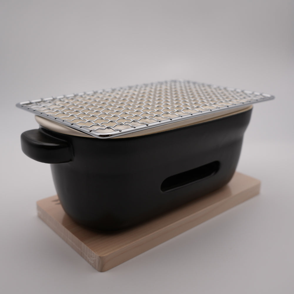 KamoshikCharcoal Grill Tabletop Smokeless Water-Based Indoor BBQ Grill Compact Japanese Grill Set