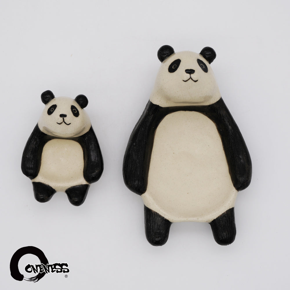 【ま工房　牧田亮】　親子パンダ皿　豆皿 ｜Makobo Studio Makoto Makita – Parent & Baby Panda Dish – Small Plate｜Ma工房 牧田亮 親子熊貓小皿／豆皿