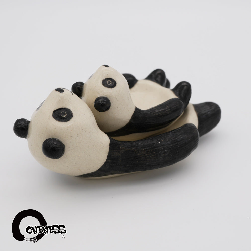 【ま工房　牧田亮】　親子パンダ皿　豆皿 ｜Makobo Studio Makoto Makita – Parent & Baby Panda Dish – Small Plate｜Ma工房 牧田亮 親子熊貓小皿／豆皿