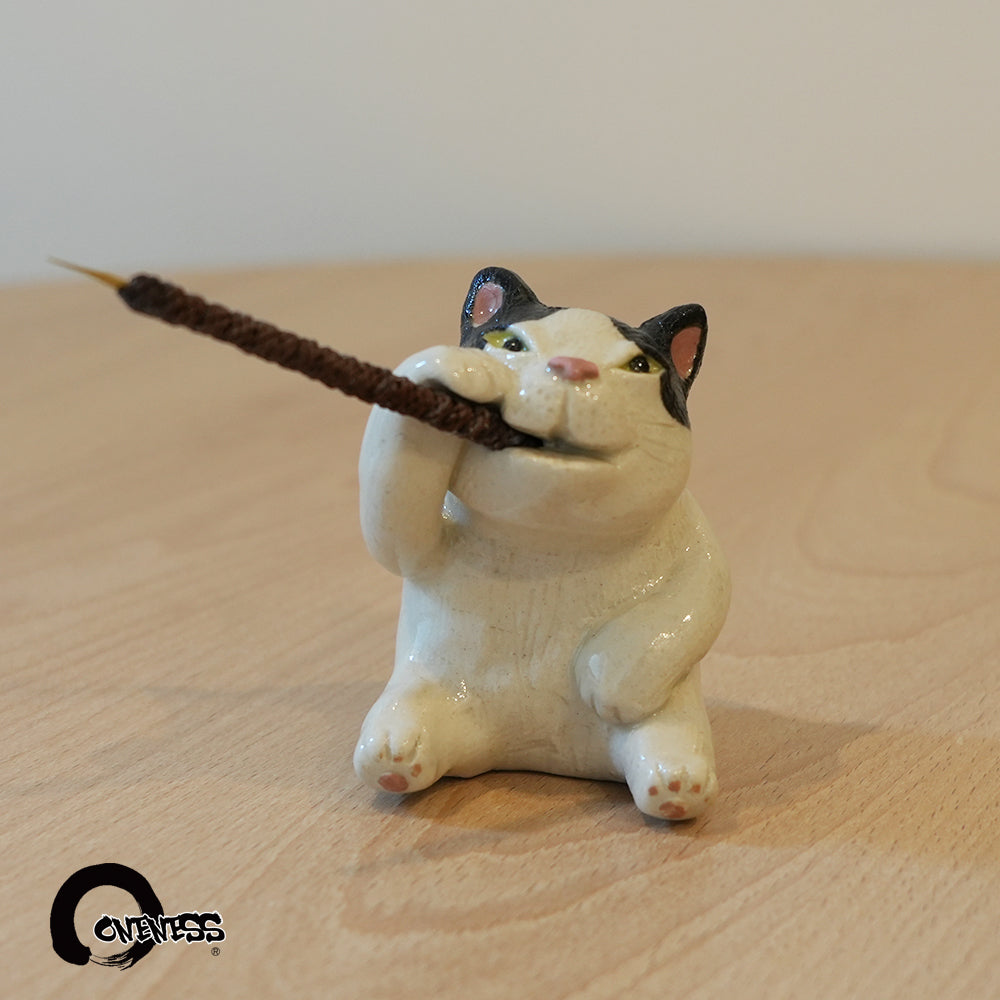 ま工房　ネコ蚊やり　Cat Mosquito Coil Holder　真工房｜猫蚊香座