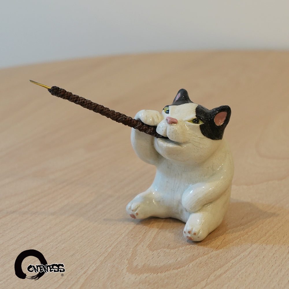 ま工房　ネコ蚊やり　Cat Mosquito Coil Holder　真工房｜猫蚊香座