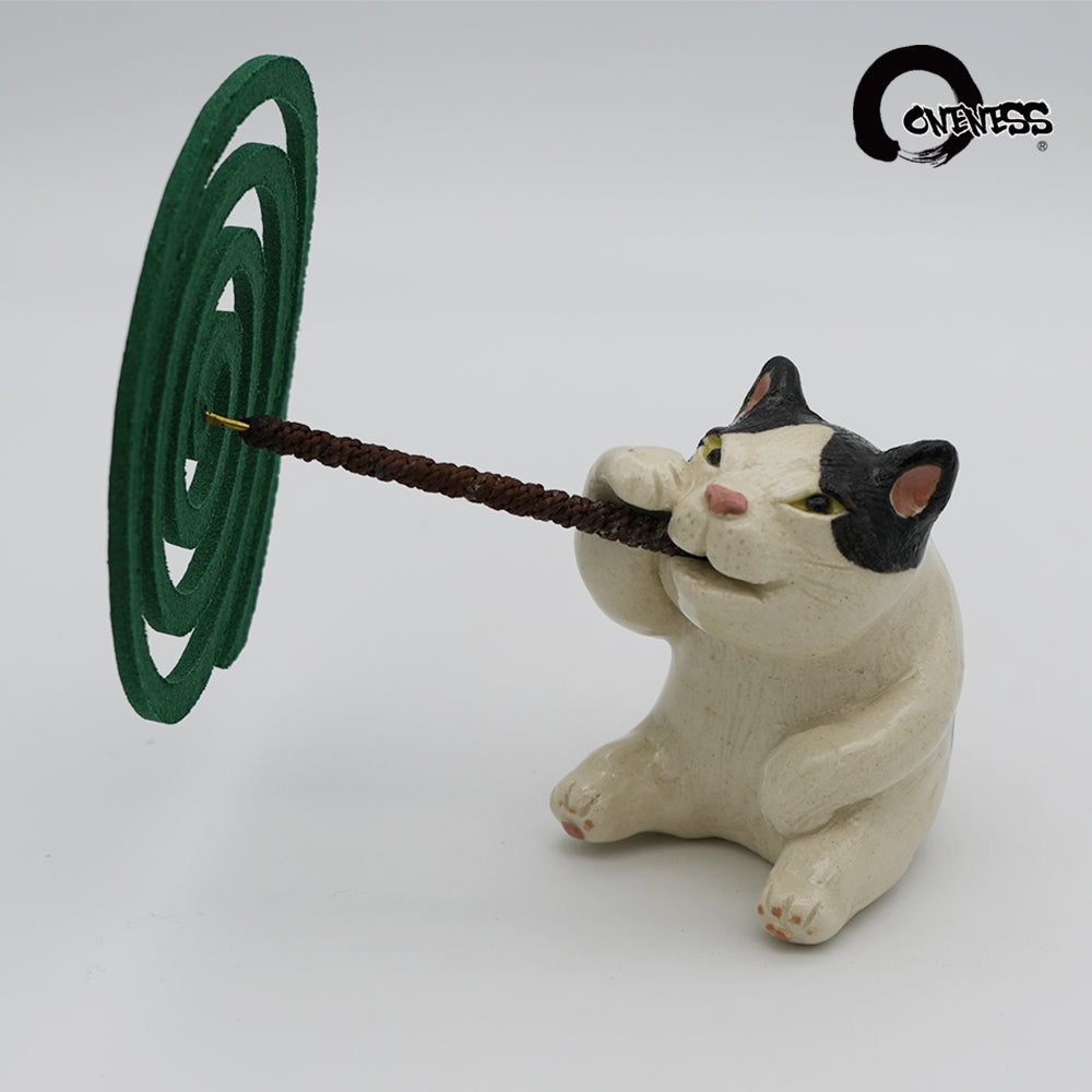 ま工房　ネコ蚊やり　Cat Mosquito Coil Holder　真工房｜猫蚊香座