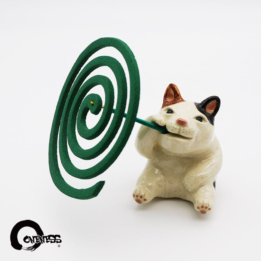 ま工房　ネコ蚊やり　Cat Mosquito Coil Holder　真工房｜猫蚊香座