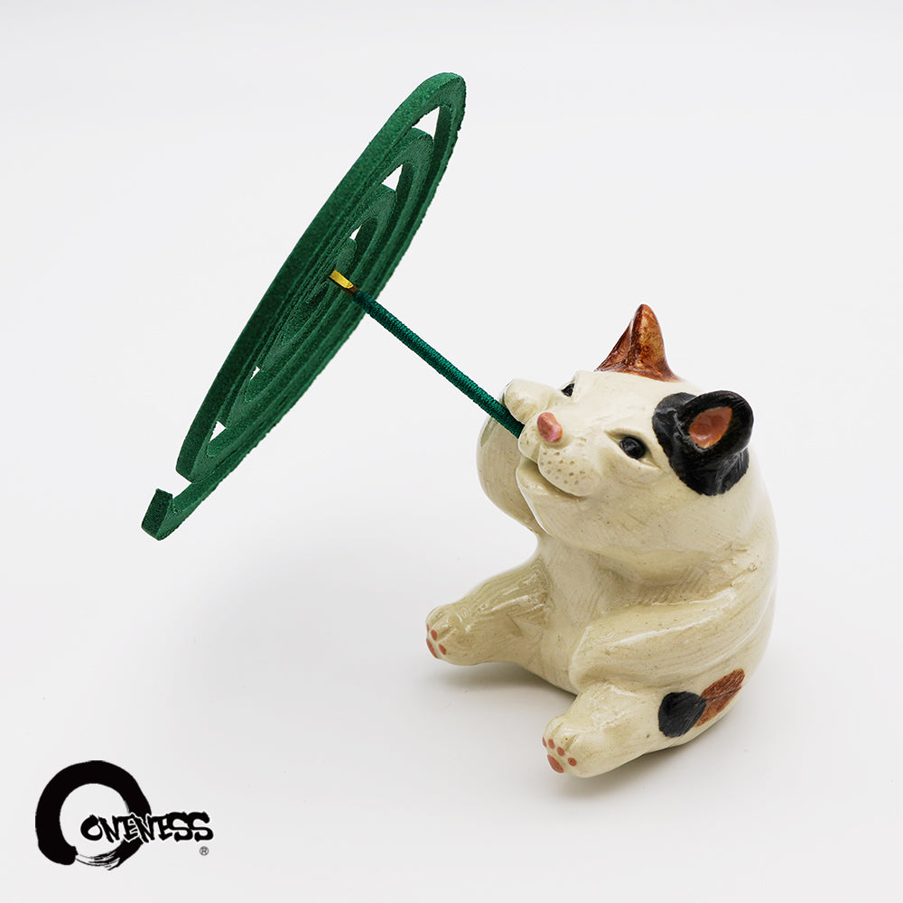ま工房　ネコ蚊やり　Cat Mosquito Coil Holder　真工房｜猫蚊香座