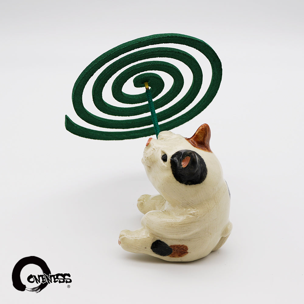 ま工房　ネコ蚊やり　Cat Mosquito Coil Holder　真工房｜猫蚊香座