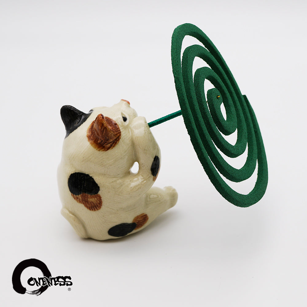 ま工房　ネコ蚊やり　Cat Mosquito Coil Holder　真工房｜猫蚊香座