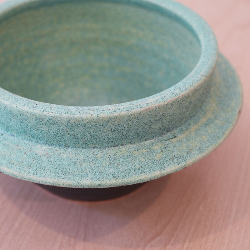 Donabe by HIrofumi Fujii artist  doppo yan　藤井博文 緑釉羽釜飯鍋　S　300g  of rice