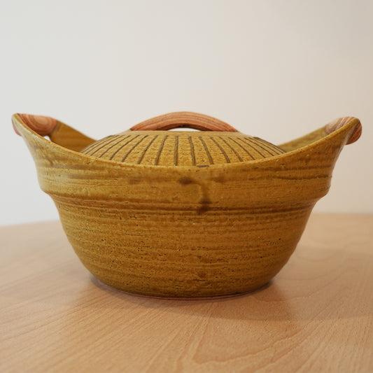 Hirofumi Fujii Irapo Glaze Casserole Doppoen Handmade Japanese Heat-Resistant Pottery