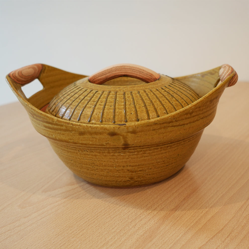 Hirofumi Fujii Irapo Glaze Casserole Doppoen Handmade Japanese Heat-Resistant Pottery