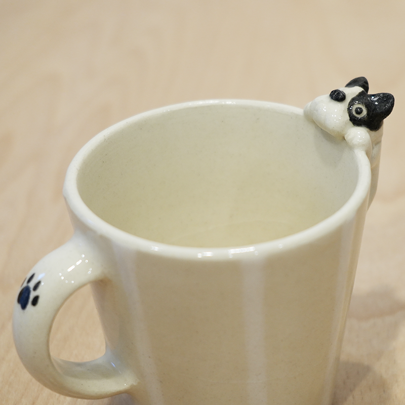 【ま工房　牧田亮】　フレンチブルドッグ　マグカップ ｜Makobo Studio Makoto Makita – French Bulldog Mug｜Ma工房 牧田亮 法國鬥牛犬馬克杯