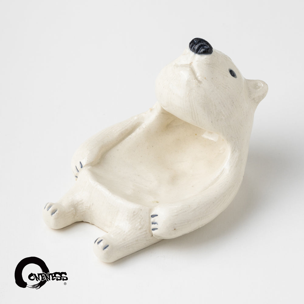 ま工房　しろくまお玉立て· white bear ladele stand