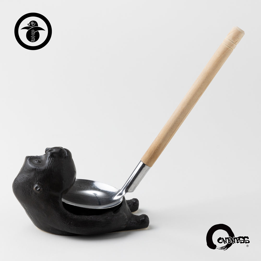 ま工房　ツキノワグマ　お玉立て　Ladle stand