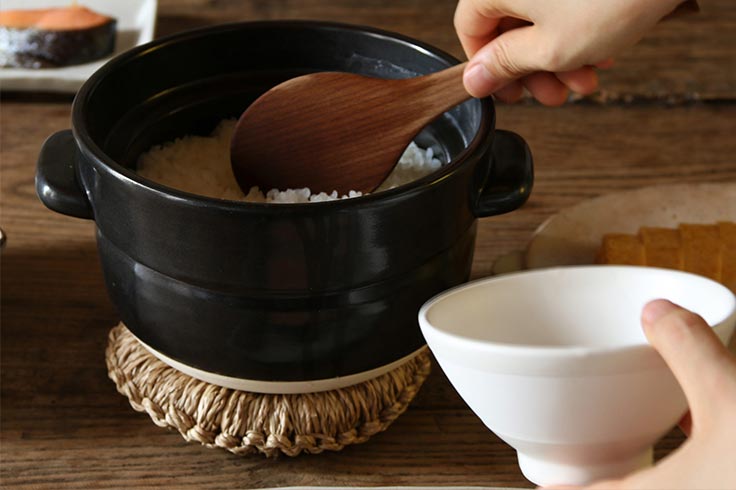 Kamoshik Rice pot  Japanese Donabe/Banko ware