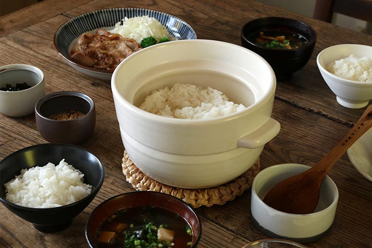 Kamoshik Rice pot  Japanese Donabe/Banko ware