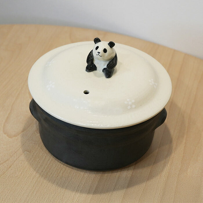 【ま工房　牧田亮】パンダ土鍋 1L ｜Makobo Studio Makoto Makita – Panda Donabe (1L)｜Ma工房 牧田亮 熊貓陶土鍋 (1L)